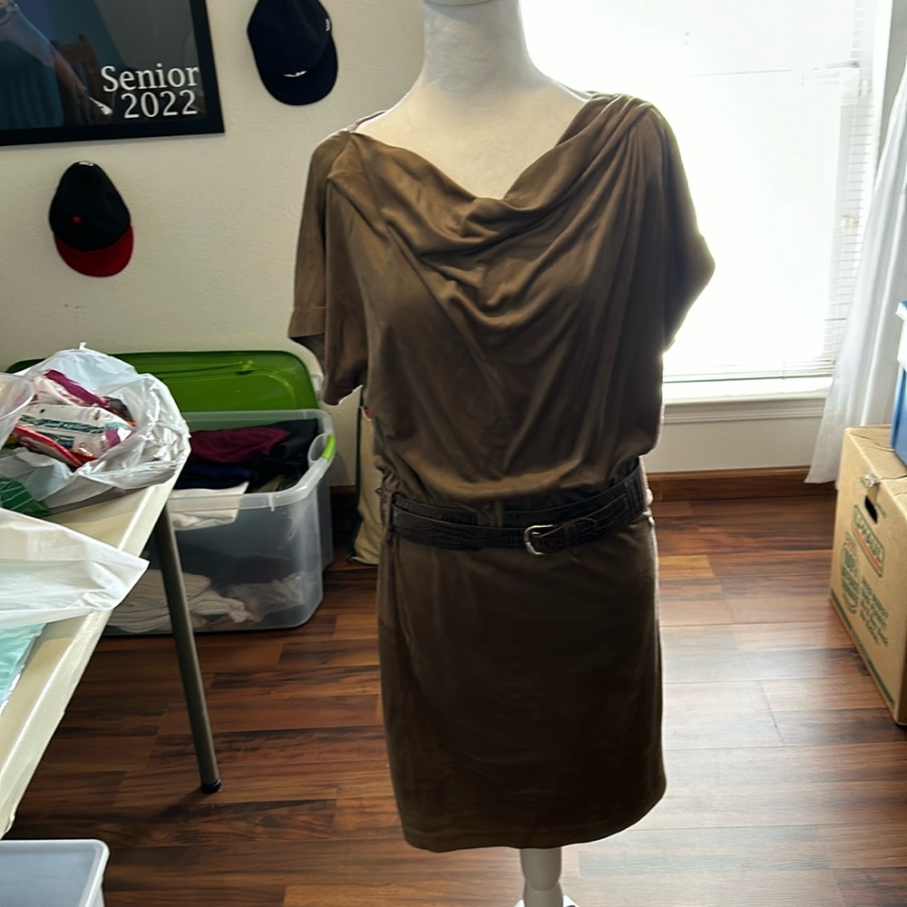 suede feel dress by Boston Proper